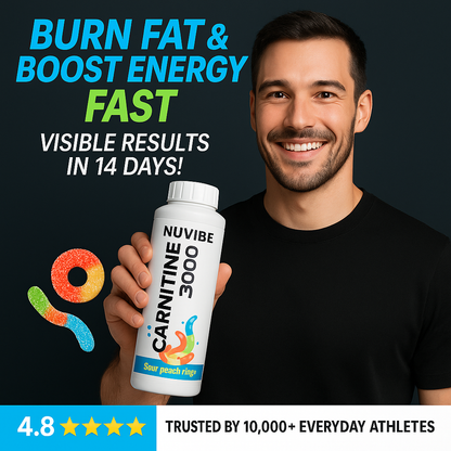 NUVIBE™ Liquid Carnitine 3000 | Fast-Acting Fat Burner & Energy Amplifier