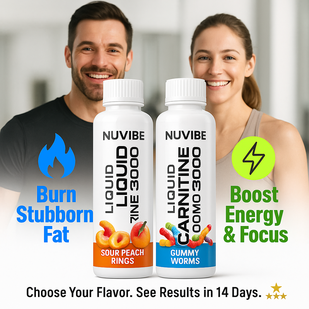 NUVIBE™ Liquid Carnitine 3000 | Fast-Acting Fat Burner & Energy Amplifier