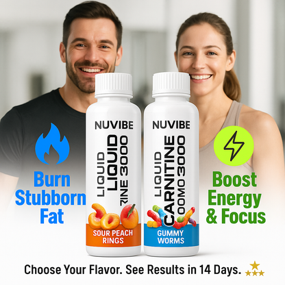 NUVIBE™ Liquid Carnitine 3000 | Fast-Acting Fat Burner & Energy Amplifier