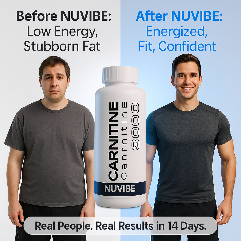 NUVIBE™ Liquid Carnitine 3000 | Fast-Acting Fat Burner & Energy Amplifier